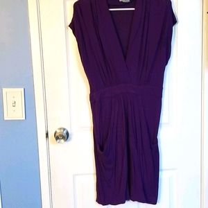 Purple roman style rayon blend dress. Very comfort